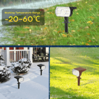 Solar Lights Outdoor Waterproof IP68, 3 Lighting Models Solar Powered Spot Lights Outdoor, 56LED Light Dusk to Dawn for Yard Patio Garden Pathway Landscape Lighting - Image 4