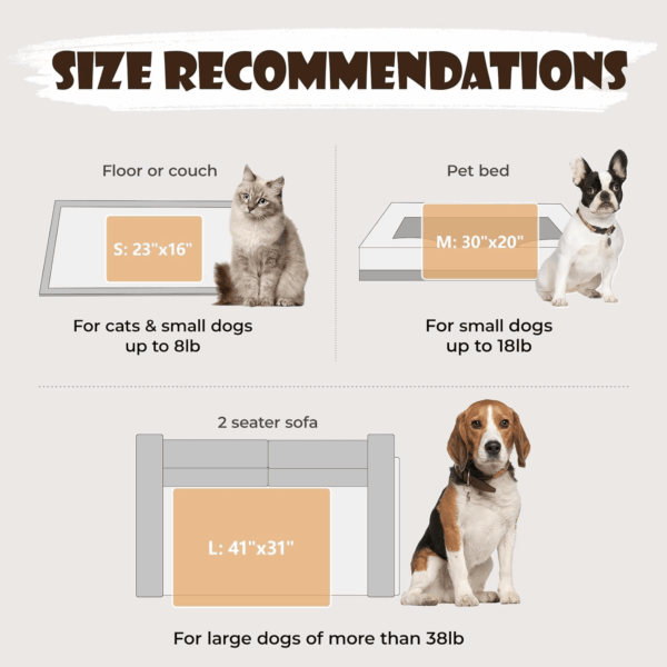 1 Pack 3 Blankets Super Soft Fluffy Premium Fleece Pet Blanket Flannel Throw for Dog Puppy Cat Paw Brown/Pink/White Small(23X16 Inch) - Image 3