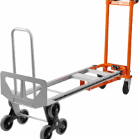 3In1 Aluminum Hand Truck 880 Lb Capacity, Stair Climbing Cart Utility Cart Converts from Hand Truck Dolly to Platform Cart 3 Positions for Transport & Moving with 10" Rubber Wheels - Image 7
