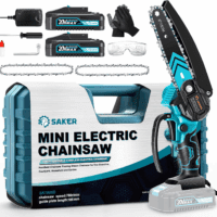 Mini Chainsaw,6 Inch Portable Electric Chainsaw Cordless, Small Handheld Chain Saw for Tree Branches,Courtyard, Household and Garden,By 2PCS 20V 1500Mah Batteries,Extra 3 PCS Chain
