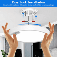 Motion Sensor Ceiling Light Wired, LED Flush Mount Ceiling Light Fixture 18W/1600LM, Motion Sensor Light Indoor for Stair Closet Porch Hallway Laundry, Time Dimmable Ceiling Lights 3000K/4000K/6000K - Image 7
