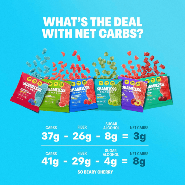 Snacks - Healthy Low Calorie Snacks, Low Carb Keto Gummies (Gluten Free Candy) - 6 Pack Super Variety Pack - Image 5