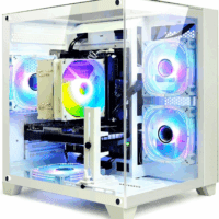 Gaming Desktop Intel Core I5-12400F 6 Core 2.5Ghz PC Computer, RTX 4060 8G, 32G DDR4 RAM, 1TB NVME SSD, Prebuilt Gaming PC Tower Computer for Home and Office (White)