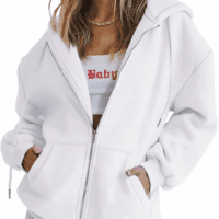 Womens Zip up Hoodies Oversized Sweatshirts Fall Fashion Outfits Casual Jackets 2025 Winter Clothes