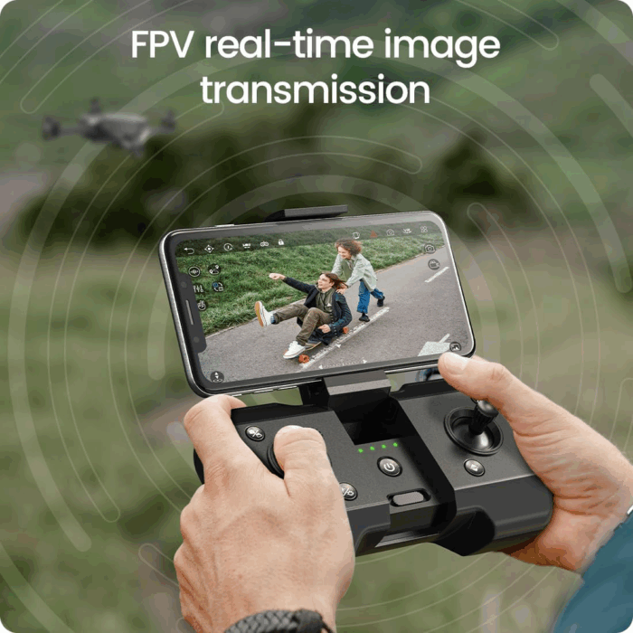 HS440 Foldable FPV Drone with 1080P Wifi Camera for Adult Beginners and Kids; Voice Gesture Control RC Quadcopter with Modular Battery for Long Flight Time, Auto Hover, Carrying Case - Image 7