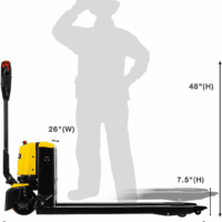 2-Pieces Full Electric Pallet Jack Lithium 3300Lbs Capacity 7.5" Lift 45" X 27" Forks Pallet Truck, Multi-Function Handle - Image 6