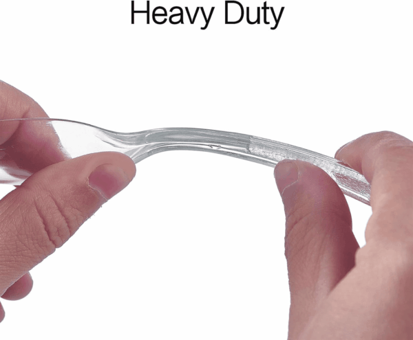 Cutlery Set Plastic Utensils Clear Forks Spoons Knives Disposable Silverware Heavyweight [300 Combo Box] - Image 5