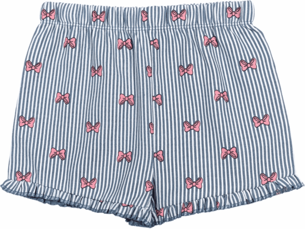 Minnie Mouse Rainbow Floral T-Shirt and Chambray Shorts Outfit Set Infant to Big Kid Sizes (12 Months - 14-16) - Image 4