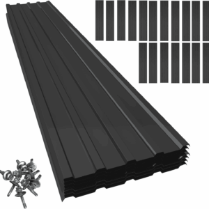 18 Pcs Galvanized Steel Roof Panels,L42.52×W17.72 Inch Metal Roof Panels,Corrugated Tin Roofing Panels Roof Protector for Garages,Sheds,Stables and Mobile Homes