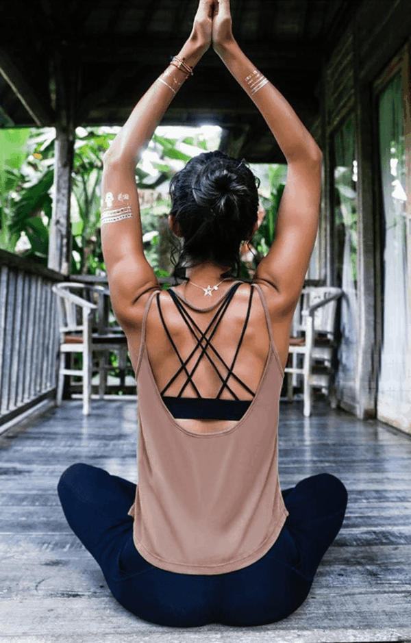 Womens Summer Workout Tops Sexy Backless Yoga Shirts Open Back Activewear Running Sports Gym Tank Tops - Image 4