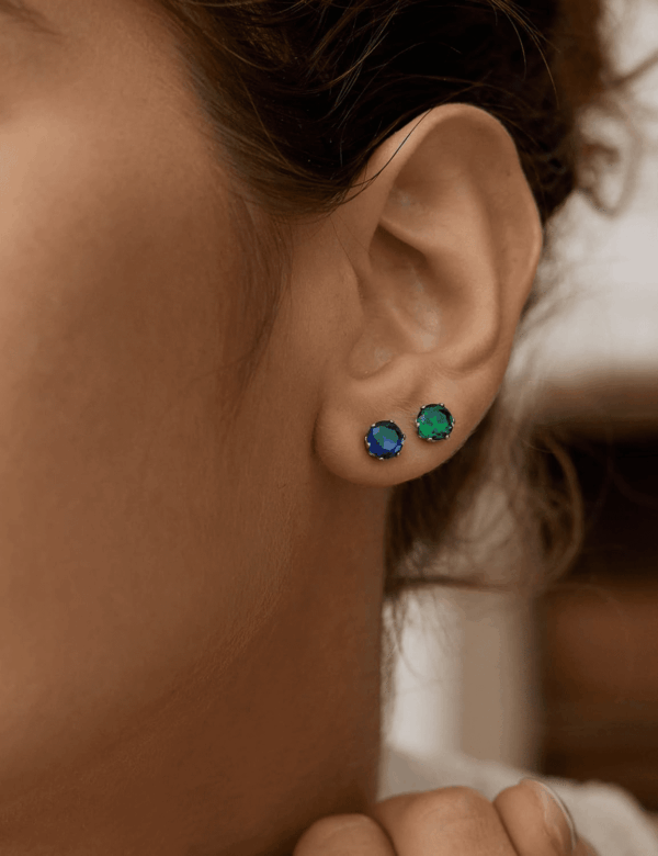 12 Pairs Silver Earrings Surgical Steel Earrings Women'S Earrings Hypoallergenic Earrings Set Men'S Earrings 12 Colors Cubiczirconia Studs Earrings - Image 3