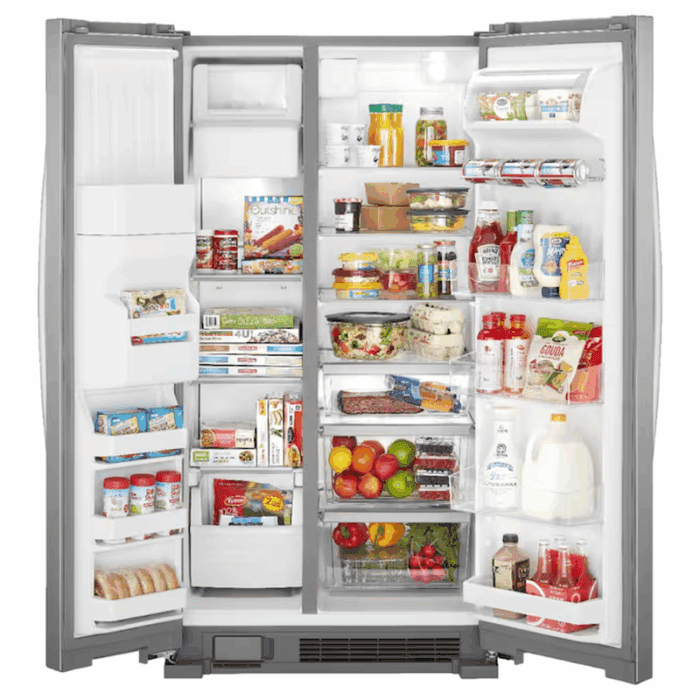 in Door Can Caddy 21.4-Cu Ft Side-By-Side Refrigerator with Ice Maker ,Water and Ice Dispenser ( Fingerprint Resistant Stainless Steel ) - Image 2
