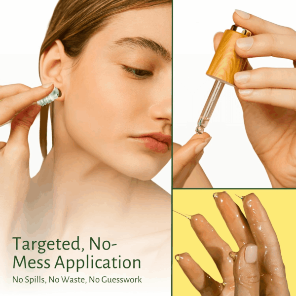 Piercing Keloid Bump Removal W Roller - Natural Oil Piercing Bump Treatment - Nose Septum Belly Ear Cleaner Soothing Skin Recovery Solution - Safe Care Piercing Reduce Scars - 0.33 Fl Oz - Image 4