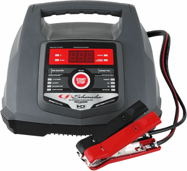 Fully Automatic Car Battery Charger & Engine Starter - 6V / 12V Battery Charger & Maintainer - for Standard, AGM, Gel & Deep-Cycle Batteries - Reverse Hook-Up Protection - SC1281