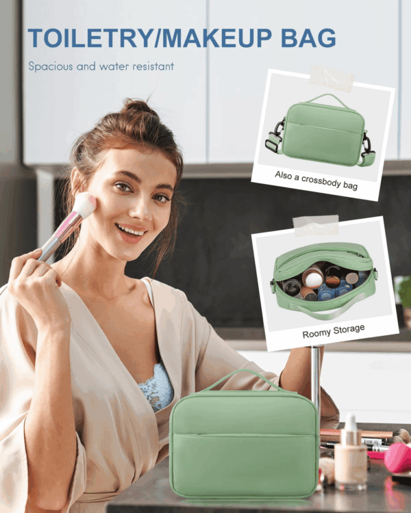Travel Duffel Bag, Weekender Bags for Women, Overnight Gym Carry on Tote Bag with Wet Pocket, Hospital Mom Bag for Labor and Delivery - Extra Large Set, Olive Green - Image 5