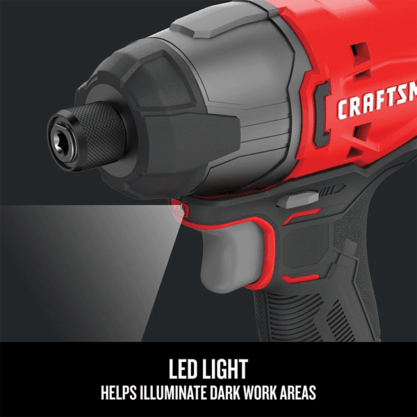 20V MAX Impact Driver Kit, 1/4 Inch, 2,800 RPM, LED Work Light, Battery and Charger Included (CMCF800C1) - Image 5