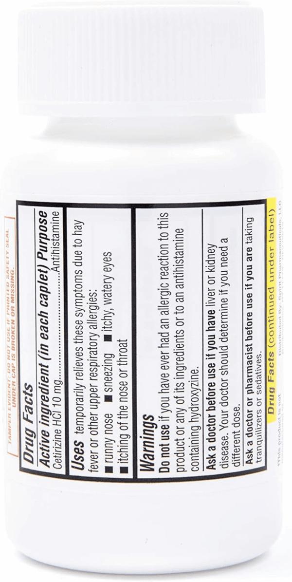 24-Hour Allergy Medicine (300-Count) Antihistamine for Pollen, Hay Fever, Dry, Itchy Eyes, Allergies | Cetirizine Hcl 10Mg Caplets, Compare to Zyrtec - Image 3