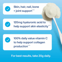 Collagen Peptides Powder Advanced with Hyaluronic Acid & Vitamin C - 20 Oz Collagen, Unflavored, 28 Servings - Image 6