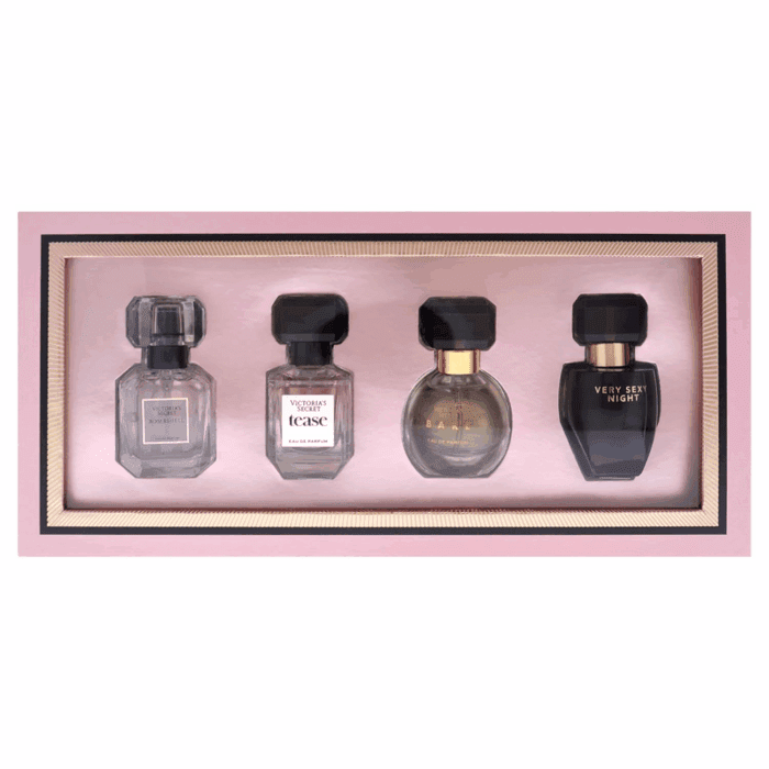Fragrance Discovery Set for Women - 4 Pc Mini Gift Set with Bombshell, Tease, Bare, and Very Sexy Night EDP Sprays (0.25Oz Each) - Image 5