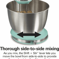 Classic Stand and Hand Mixer, 4 Quarts, 6 Speeds with Quickburst, Bowl Rest, 290 Watts Peak Power, Blue (64658) - Image 6