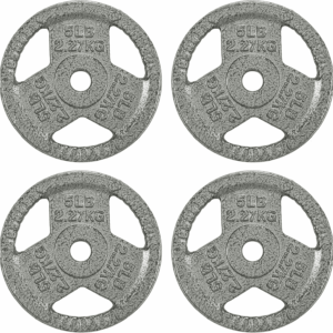 Cast Iron Plate Weight Plate for Strength Training and Weightlifting, Olympic or Standard, Multiple Sizes