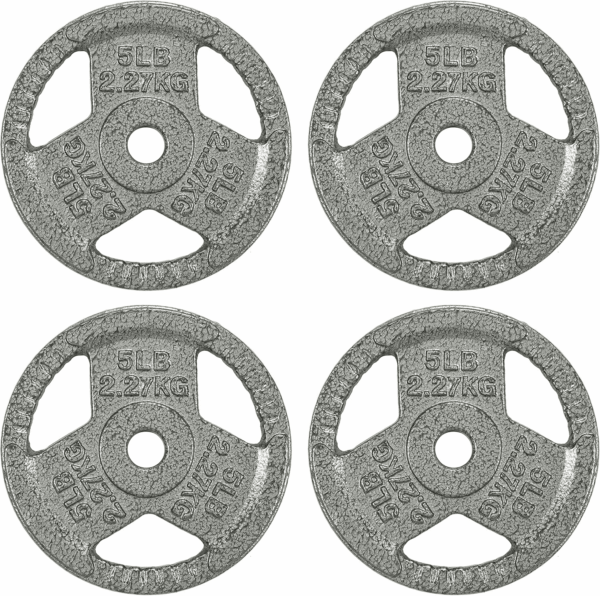 Cast Iron Plate Weight Plate for Strength Training and Weightlifting, Olympic or Standard, Multiple Sizes