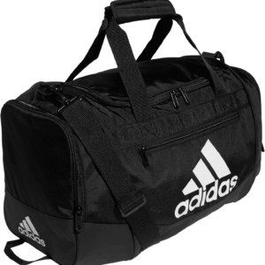 Unisex Defender 4.0 Gym Duffel Bag for Men and Women, Black/White, Small (38L)