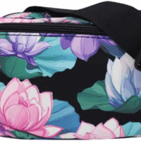 Waist Pack Bag with Rain Cover, Waterproof Fanny Pack for Men&Women, Workout Traveling Casual Running Hiking Cycling, Hip Bum Bag with Adjustable Strap for Outdoors (Black Base Floral) - Image 2