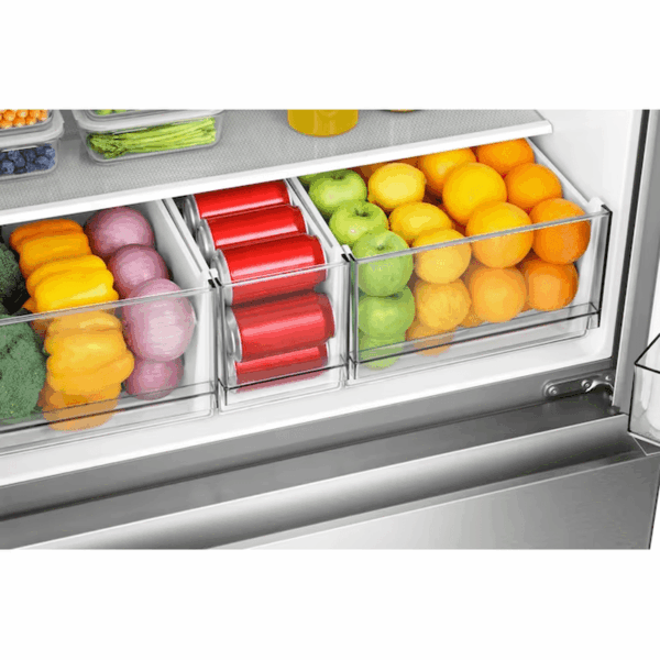 Pureflat Standard-Depth 25.6-Cu Ft 4 -Door Smart Compatible French Door Refrigerator with Ice Maker with Water and Ice Dispenser ( Stainless Steel ) ENERGY STAR Certified - Image 14