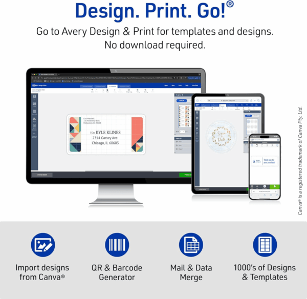 Printable Shipping Labels with Sure Feed, 2" X 4" Customizable Stickers, White, 5,000 Blank Mailing Labels for Laser Printers, Great for Mailing, Shipping, and More (95910) - Image 6