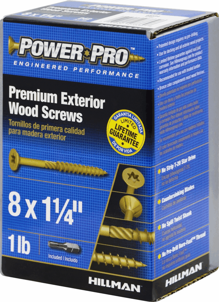 48594 Wood Screws, #8 X 1-1/4", Premium Outdoor Deck Screws, Rust Resistant, Epoxy Coated Bronze, 1Lb Box, 242 Pcs - Image 5