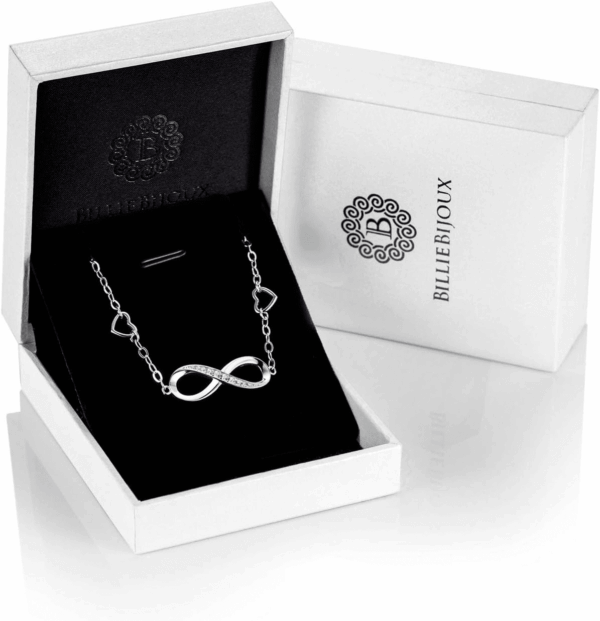 Womens 925 Sterling Silver Infinity Anklet Bracelet Endless Love Symbol Charm Adjustable Large Bracelet Gifts for Women - Image 7