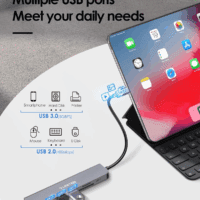 USB C Hub with 100W Charging, 4K HDMI, Dual Card Reader, USB 3.0 & 2.0 Compatible Macbook Pro, New Mac Air/Surface, Chromebook, More, Stable Driver Adapter (CB-CE18, Space Gray) - Image 4