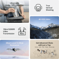 Mini 3 Fly More Combo, Lightweight 3X Mechanical Gimbal Mini Camera Drone with 4K HDR Video, 3 Batteries for 114-Min Flight Time, up to 32800Ft (10Km) Video Transmission, True Vertical Shooting - Image 2