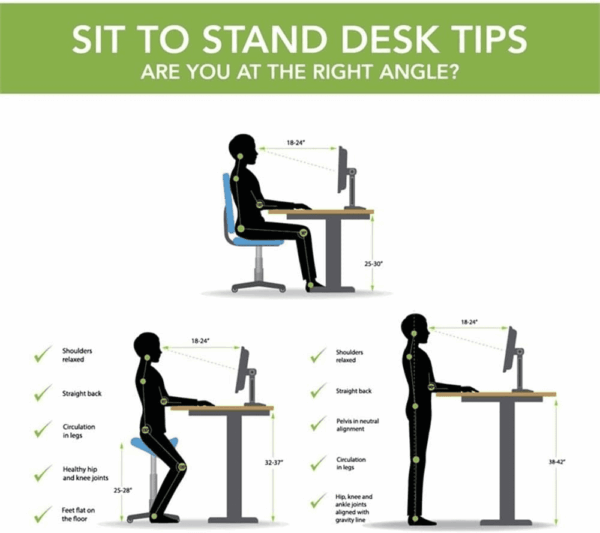 Bush Furniture Energize 55W X 24D Electric Height Adjustable Standing Desk in Basic Black, Ergonomic Sit-Stand Computer Table for Home Office - Image 6