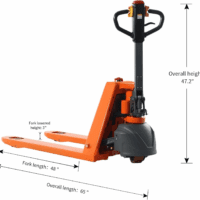 Full Electric Pallet Jack 3300Lbs Capacity, Lithium Powered Pallet Truck 48" X27" Fork Size, Walkie Pallet Lift Trucks for Factory, Warehouse, Supermarket, Multifunctional Handle with Extra Battery - Image 2