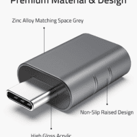 USB C to USB Adapter Pack of 2 USB C Male to USB 3.0 Female Adapter Compatible with Macbook Pro Air 2024, Microsoft Surface, Ipad,Samsung Notebook, Dell XPS and More Type C Devices,Space Grey - Image 3