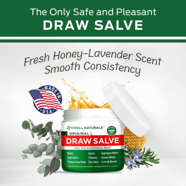 Drawing Salve Ointment 1Oz, Ingrown Hair, Boil, Splinter Remover, Bug Spider Bites, Bee Sting, Mosquito Bite Itch, Poison Ivy - Image 4