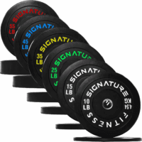 Olympic Bumper Plates, 2" Weight Plates for Strength Training & Weightlifting, Pairs, Sets or Sets with 7FT Barbell, Multiple Options