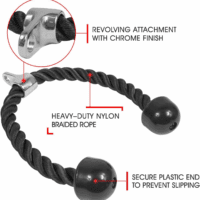 Deluxe Tricep Rope Cable Attachment, 27 & 36 Inch with 4 Colors, Exercise Machine Attachments Pulley System Gym Pull down Rope with Carabiner - Image 2