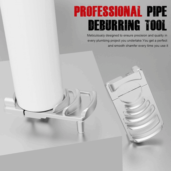 Deburring Tool for PVC Pipe, Plumbing Tools, Professional Plastic Pipe Deburring Tool, for Pipe Burring of Six Pipe Sizes from 1-1/4 to 4-Inch, PVC Chamfer Tool Leaves Pipe Edges Smooth. - Image 2