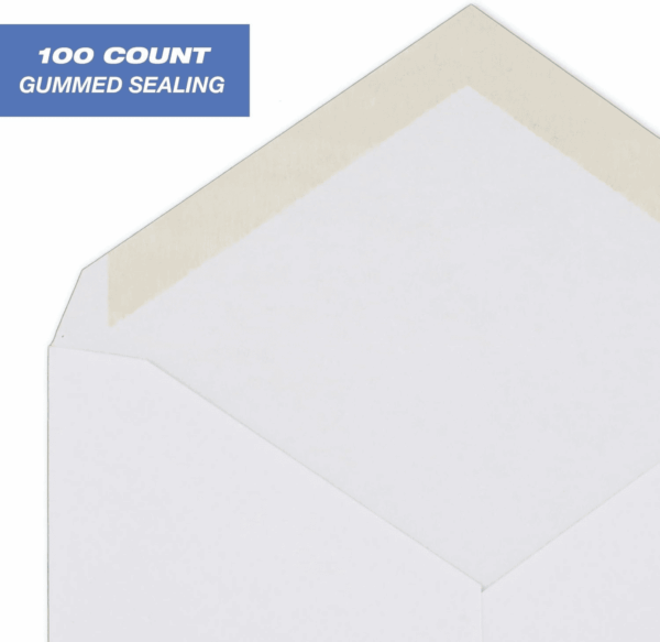 Standard A2 Invitation Envelopes, Gummed Closure, 4-3/8" X 5-3/4", Premium 24-Lb Paper, White, 100 per Box (CO198) - Image 4