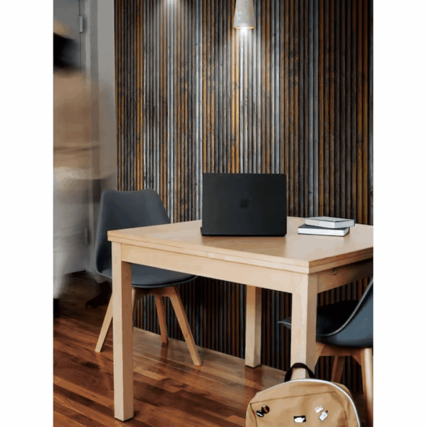 28-In X 28-In Embossed Charcoal, Blue, Orange Polyurethane Wall Panel Wood - Image 2