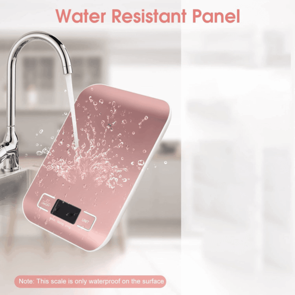 Digital Shipping Scale, Kitchen Scale, Stainless Steel Accurate 5Kg/1G Portable Small Postal Scale for Packages, Small Business, Food,Handmade, Liquids, Jewelry, and Boutique (Pink) - Image 7