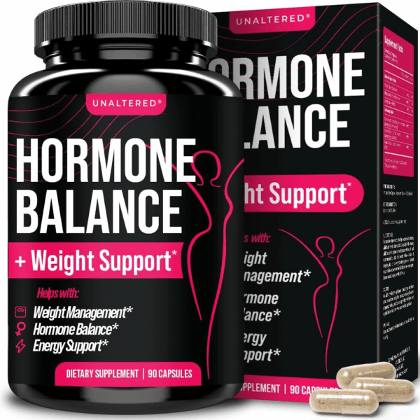 Hormone Balance for Women Weight Management - Natural Hormonal Wellness Support - Features Green Tea Extract, Cayenne, Magnesium, & Zinc - 90 Vegan Capsules