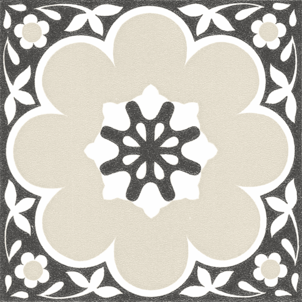 12-In by 12-In Black Daphne Vinyl Peel & Stick Floor Tiles (10 Tiles), (10 Sq.Ft./Carton)