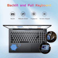 15.6-Fhd-Laptop Student-Laptop, 16GB RAM 1TB SSD, Intel Pentium Quad-Core N100 Processor (Up to 3.4Ghz) Backlit Keyboard Fingerprint Wifi 6 BT5.2 Business-Laptop, 2 Years Warranty Windows 11 Laptop - Image 3