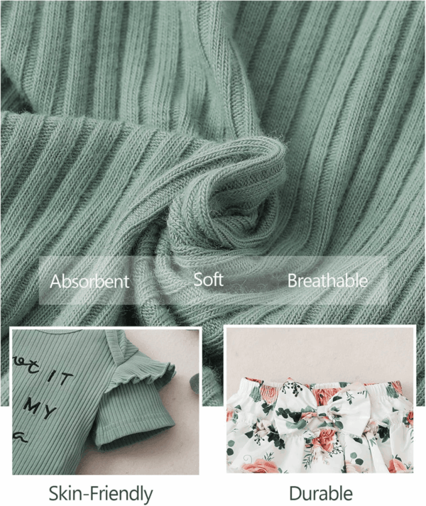 Newborn Infant Baby Girl Clothes Romper Shorts Set Floral Summer Outfits Cute Baby Clothes Girl - Image 5