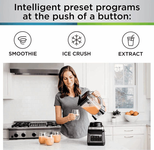 BN751 Professional plus DUO Blender, 1400 Peak Watts, 3 Auto-Iq Programs for Smoothies, Frozen Drinks & Nutrient Extractions, 72-Oz. Total Crushing Pitcher & (2) 24 Oz. To-Go Cups, Black - Image 6