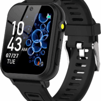 Smart Watch for Kids, Smart Watch Toys with 24 Games Camera Video Recorder Music Alarm Calculator Calendar Flashlight Stopwatch Pedometer Gift Toys for 3-12 Years Old Boys and Girls (Black)